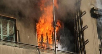 حريق داخل شقة سكنية بالبساتين