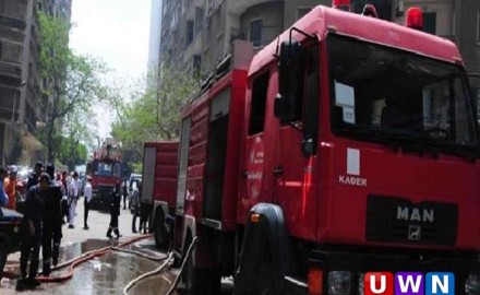 4 سيارات إطفاء لتامين كسر في ماسورة غاز بمدينة نصر