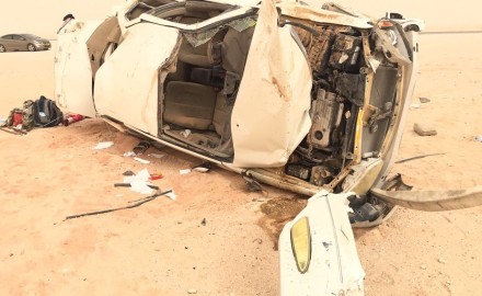 مصرع 5 أشخاص و إصابة 7 إثر حادث انقلاب سيارة بالطريق الدائري
