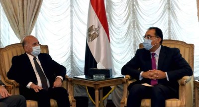 لقاء” رئيس الوزراء المصري” ووزير الخارجية العراقي