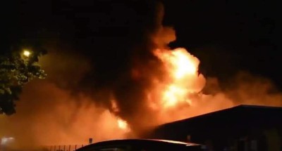 فيديو | حريق ضخم فى مستودعات “لو هافر” الفرنسية