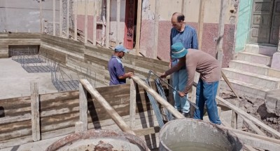 النائب ” عاطف سعد ” يتابع  إزالة بناء بالبلوك الأبيض ووقف أعمال بناء لعدم وجود رخصة