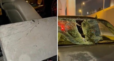 قطار الرياض : تحقيق في سقوط غطاء خرساني على مركبة