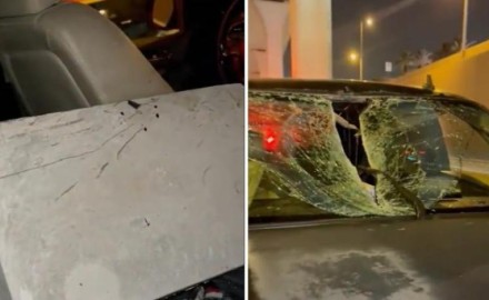 قطار الرياض : تحقيق في سقوط غطاء خرساني على مركبة