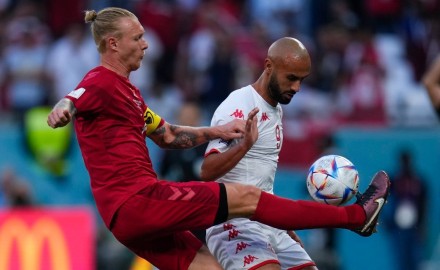 نتيجة وأهداف مباراة الدنمارك وتونس في كأس العالم 2022