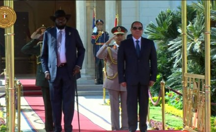 مراسم استقبال رسمية لرئيس جمهورية جنوب السودان بقصر الاتحادية